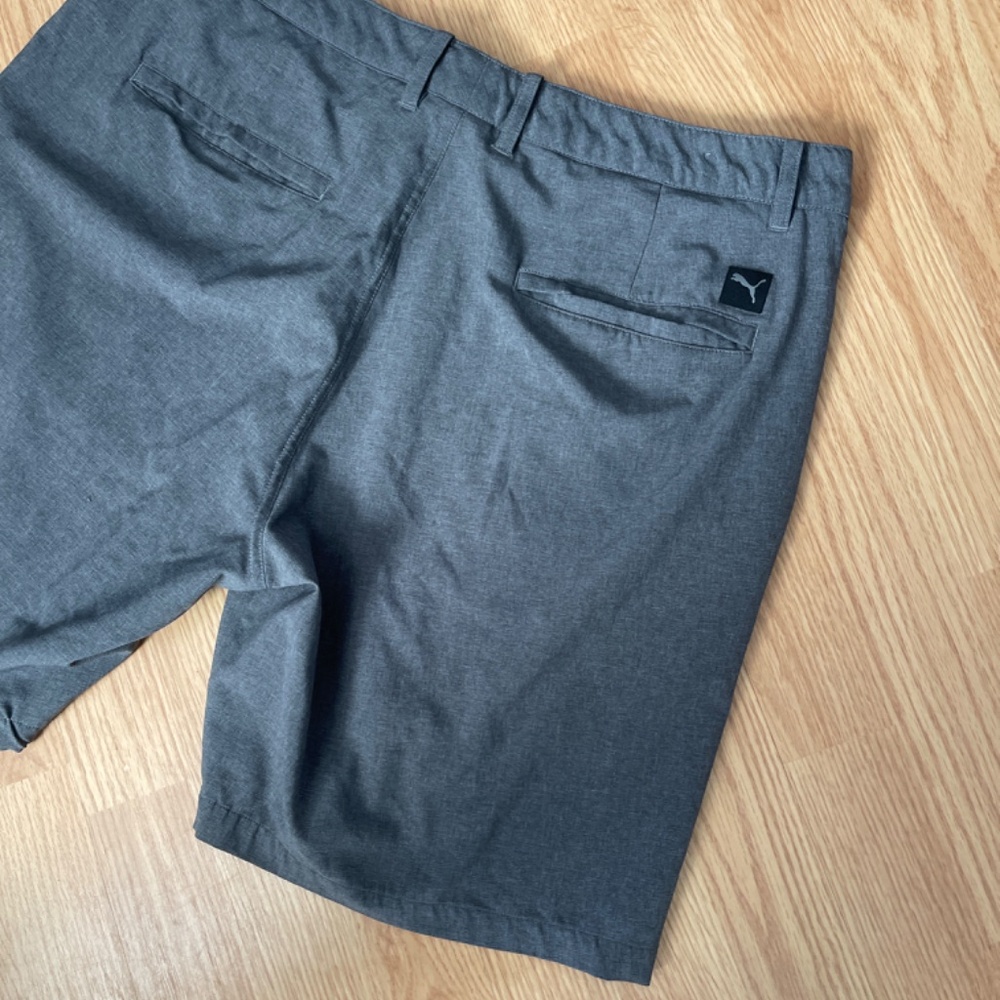 Men’s Puma Golf Heather Gray 8 Inch Inseam Dealer Shorts Waist Size 36 - Picture 8 of 9